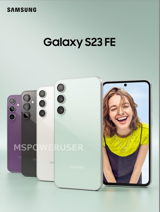 Galaxy S23 FE rò rỉ hình ảnh chính thức với đủ màu sắc: White, Graphite, Purple, and Olive - 1694954361